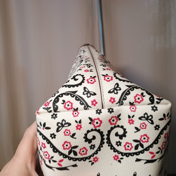 Coach Butterfly Bandana Zip City Tote - Picture 5 of 8